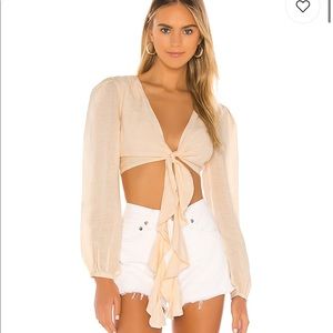 NWT Majorelle Crop Top in Sand Small